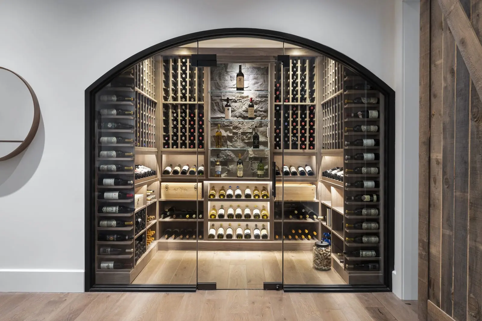 Designing a custom wine cellar section image